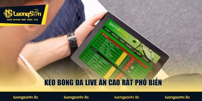 Kèo bóng đá live ăn cao rất phổ biến